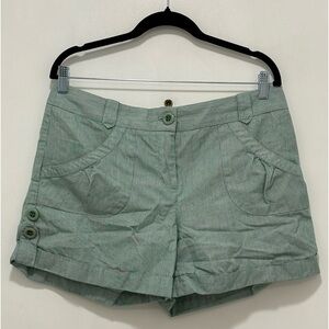 Anthropologie Elevenses Seersucker shorts. Size 10